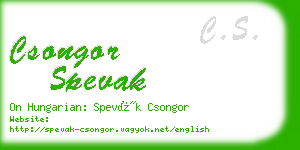 csongor spevak business card